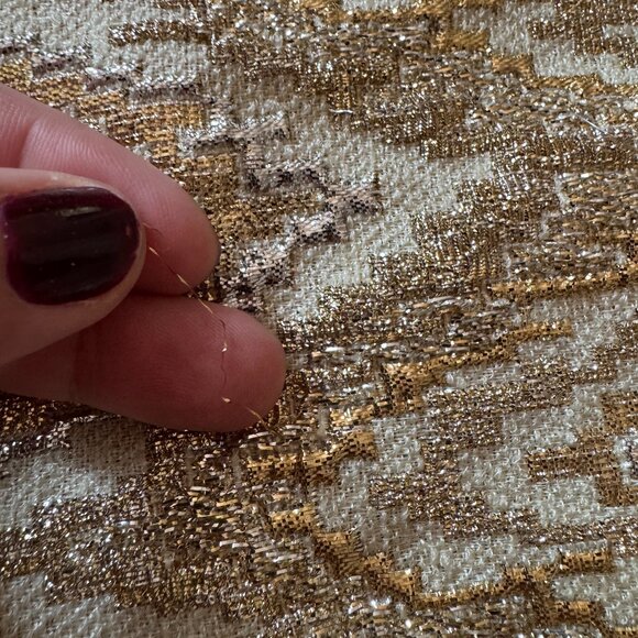 Vintage 60's Gold & Silver Mod Dress - Size M - Picture 12 of 12